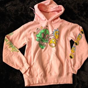 Rick and Morty pink hoodie